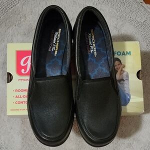 Skechers Black Relaxed Fit Slip-Ons